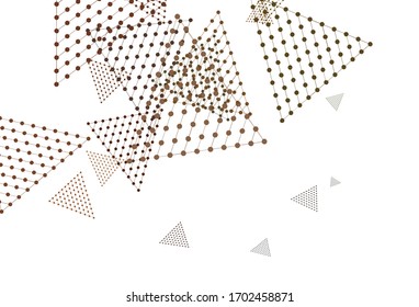 Light Green, Yellow vector background with polygonal style with circles. Decorative design in abstract style with lines, dots. Pattern for booklets, leaflets