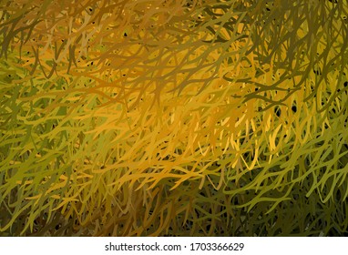 Light Green, Yellow vector background with wry lines. Glitter abstract illustration with wry lines. Abstract style for your business design.