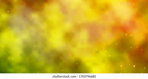 Light Green, Yellow vector background with colorful stars. Modern geometric abstract illustration with stars. Design for your business promotion.