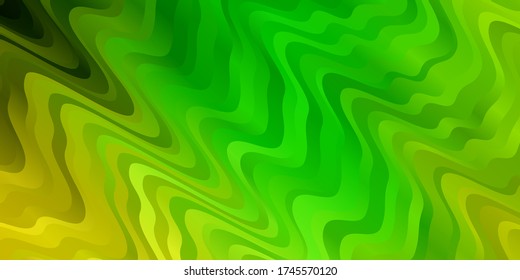 Light Green, Yellow vector background with lines. Colorful illustration, which consists of curves. Best design for your posters, banners.