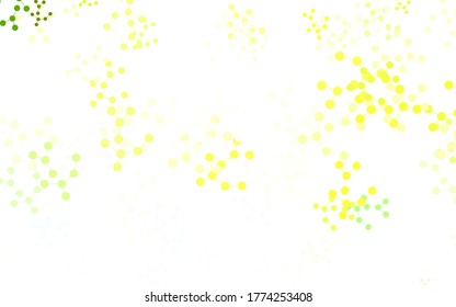 Verde claro, fondo vectorial amarillo con formas de inteligencia artificial. Diseño colorido de estilo sencillo con enlaces de IA. Diseño para la representación de las innovaciones cibernéticas.
