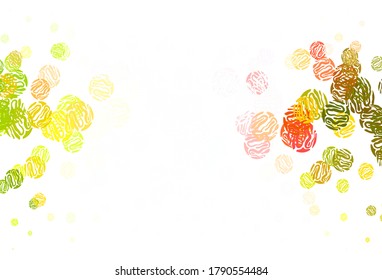Light Green, Yellow vector background with curved lines. An elegant bright illustration with gradient. Abstract style for your business design.