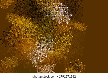 Verde claro, fondo vectorial amarillo con formas de inteligencia artificial. Ilustración brillante con formas de IA en una plantilla abstracta. Diseño para la representación de las innovaciones cibernéticas.
