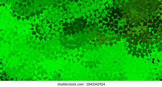 Verde claro, amarillo fondo vectorial con formas poligonales. Ilustración de material web con triángulos abstractos coloridos. Diseño para sus fondos de escritorio.