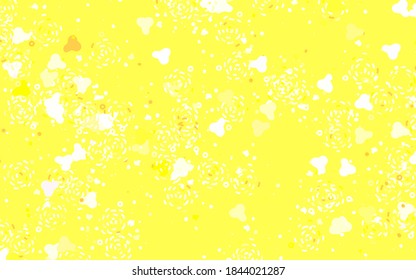 Light Green, Yellow vector background with abstract shapes. Decorative design in abstract style with random forms. Modern design for your business card.