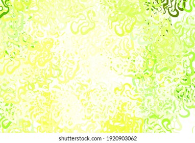 Light Green, Yellow vector background with abstract shapes. Colorful chaotic forms with gradient in modern style. Elegant design for wallpapers.
