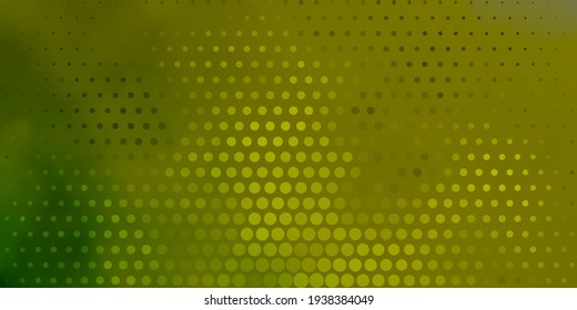 Light Green, Yellow vector background with spots. Illustration with set of shining colorful abstract spheres. Pattern for booklets, leaflets.
