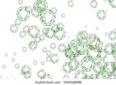 Light Green, Yellow vector background with bubbles. Modern abstract illustration with colorful water drops. Completely new template for your brand book.