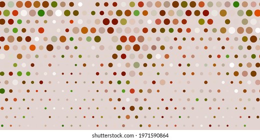 Light green, yellow vector background with spots. Abstract decorative design in gradient style with bubbles. New template for a brand book.