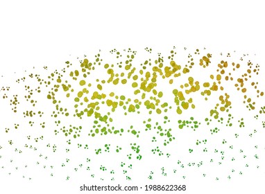 Light Green, Yellow vector background with liquid shapes. Shining illustration, which consist of blurred lines, circles. Marble style for your business design.