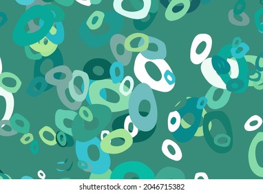 Light Green, Yellow vector background with bubbles. Blurred decorative design in abstract style with bubbles. Pattern of water, rain drops.