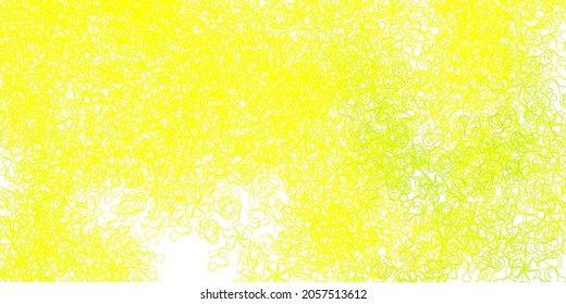 Light green, yellow vector background with bows. Brand new colorful illustration with bent lines. Design for your business promotion.