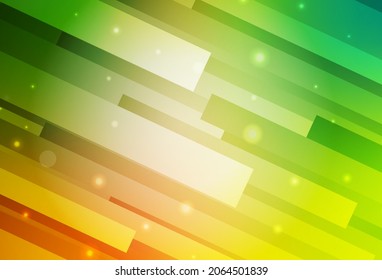 Verde claro, fondo vectorial amarillo en estilo poligonal. Ilustración abstracta brillante con formas rectangulares. Mejor diseño para tu anuncio, afiche, banner.