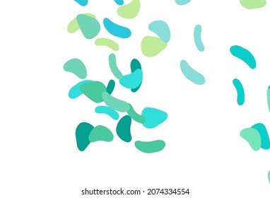 Light Green, Yellow vector background with abstract forms. Colorful chaotic forms with gradient in modern style. Background for a cell phone.