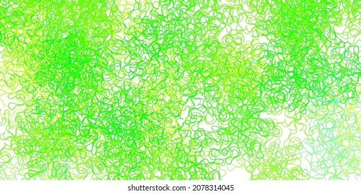 Light green, yellow vector background with bows. Illustration in abstract style with gradient curved.  Best design for your ad, poster, banner.