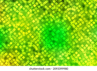 Verde claro, fondo vectorial amarillo en estilo poligonal. Ilustración abstracta brillante con formas rectangulares. Mejor diseño para tu anuncio, afiche, banner.