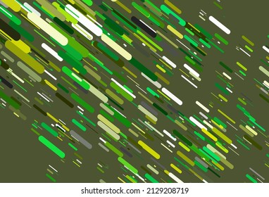 Light Green, Yellow vector background with straight lines. Modern geometrical abstract illustration with staves. Best design for your ad, poster, banner.