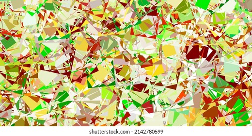 Verde claro, fondo vectorial amarillo con formas poligonales. Ilustración de material web con triángulos abstractos coloridos. Diseño para sus fondos de escritorio.