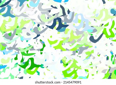 Light Green, Yellow vector background with abstract shapes. Decorative design in abstract style with random forms. Background for a cell phone.
