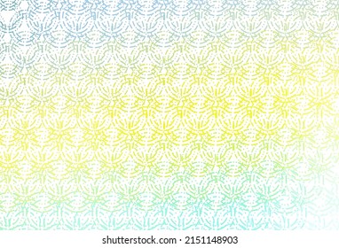 Light green  yellow vector background and bubbles  Glitter abstract illustration and blurred drops rain  Pattern water  rain drops 