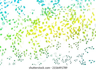 Verde claro, fondo vectorial amarillo con formas abstractas. Diseño decorativo en estilo abstracto con formas aleatorias. Fondo para un teléfono móvil.