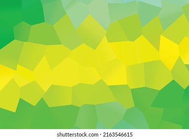Verde claro, fondo vectorial amarillo con hexágonos. Ilustración abstracta con hexágonos coloridos. Nueva plantilla para tu libro de marcas.