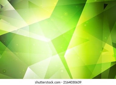 Light Green, Yellow vector background with polygonal style. Illustration with set of colorful triangles. Modern design for your business card.