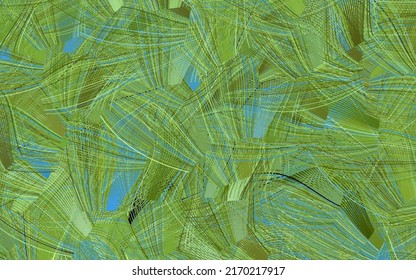 Verde claro, fondo vectorial amarillo con formas abstractas.