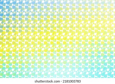 Light Green, Yellow vector background with bubble shapes. Blurred geometric sample with gradient bubbles.  Textured wave pattern for backgrounds.