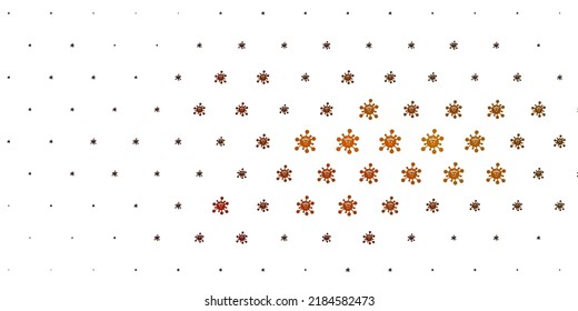 Light Green, Yellow vector background with covid-19 symbols. Abstract illustration with biological gradient shapes. Design for biohazard warning.