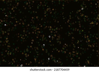 Light Green, Yellow vector background with bubbles. Modern abstract illustration with colorful water drops. Pattern of water, rain drops.