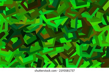 Light Green, Yellow vector background with hexagons. Glitter abstract illustration in hexagonal style. Design for your business advert.