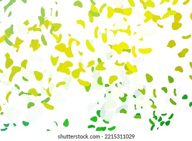 Light Green, Yellow vector background with abstract forms. Colorful chaotic forms with gradient in modern style. Elegant design for wallpapers.