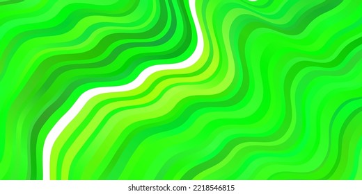 Light Green, Yellow vector background with curved lines. Colorful illustration in circular style with lines. Design for your business promotion.