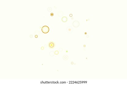 Light Green, Yellow vector background with bubbles. Blurred decorative design in abstract style with bubbles. New template for your brand book.