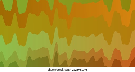 Light Green, Yellow vector background with lines. Illustration in halftone style with gradient curves. Pattern for websites, landing pages.