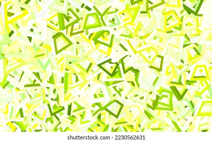 Hellgrüner, gelber Vektorhintergrund mit abstrakten Formen. Illustration mit bunten Farbverlauf-Formen im abstrakten Stil. Das beste Design für Ihr Unternehmen.