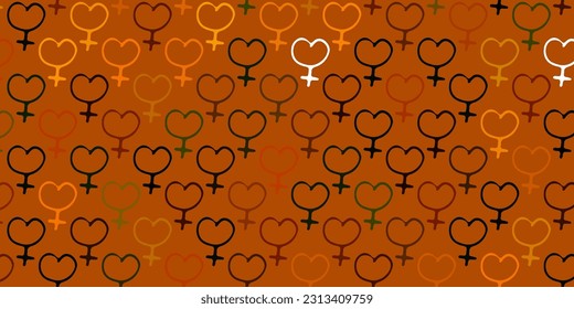 Light Green, Yellow vector background with woman symbols. Abstract illustration with a depiction of women's power. Elegant design for wallpapers.