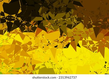 Hellgrüner, gelber Vektorhintergrund mit polygonalen Formen. Illustration mit abstrakten bunten Dreiecksformen. Muster für Bildschirmhintergründe.