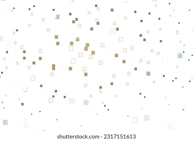 Light Green, Yellow vector background with rectangles. Beautiful illustration with rectangles and squares. Pattern for websites, landing pages.