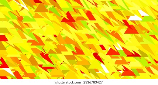 Light green, yellow vector background with triangles. Simple design in abstract style with triangles, lines. Template for commercials.