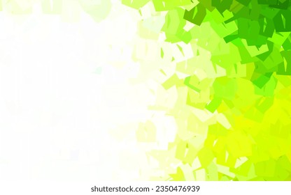 Verde claro, fondo vectorial amarillo con hexágonos. Ilustración con un conjunto de hexágonos coloridos. Patrón de textura de papel pintado.
