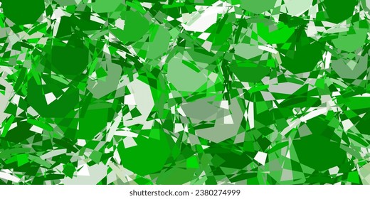 Verde claro, fondo vectorial amarillo con triángulos. Formas triangulares con gradiente colorido en estilo abstracto. Plantilla para comerciales.