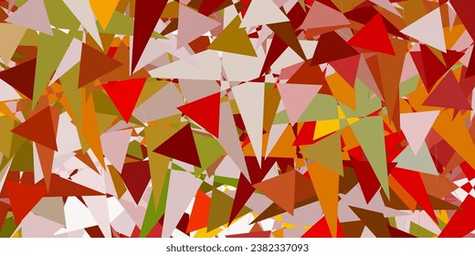 Verde claro, fondo vectorial amarillo con formas poligonales. Diseño sencillo de estilo abstracto con triángulos, líneas. Patrón para promociones.