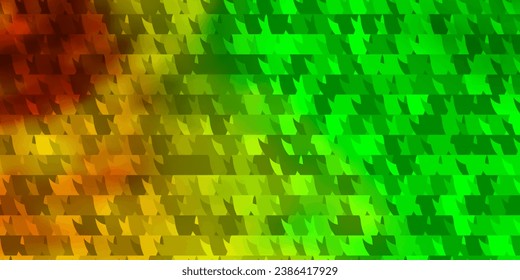 Light Green, Yellow vector background with polygonal style. Illustration with set of colorful triangles. Pattern for commercials.