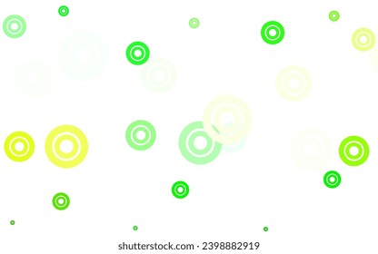 Light Green, Yellow vector background with spots. Modern abstract illustration with colorful water drops. New template for your brand book.