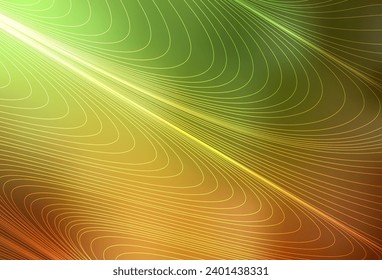 Light Green, Yellow vector background with stright stripes. Colorful shining illustration with lines on abstract template. Smart design for your business advert.