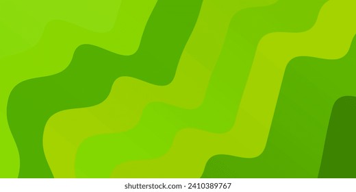 Light Green, Yellow vector background with bent lines. Colorful illustration with curved lines. Template for cellphones.