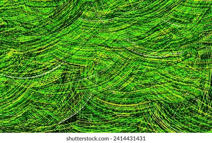 Light Green, Yellow vector background with wry lines. Modern gradient abstract illustration with bandy lines. Simple template for your design.