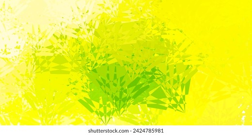 Light Green, Yellow vector background with polygonal forms. Illustration with abstract colorful triangle shapes. Pattern for promotions.